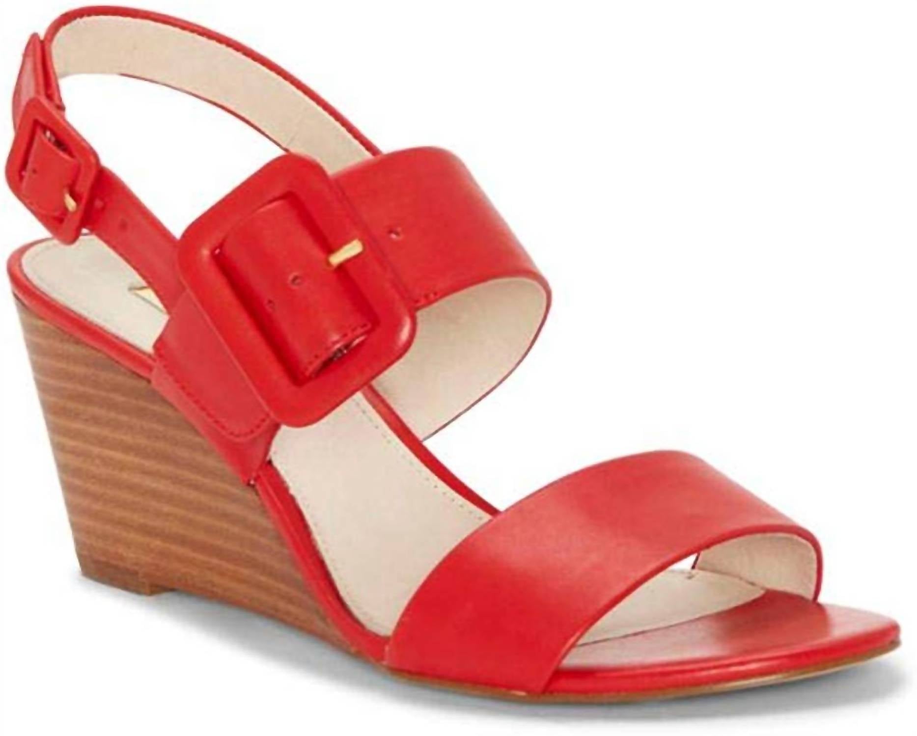 Louise Et Cie - Women's Putnam Open-toe Silhouette Stacked Wedge Heel Sandals