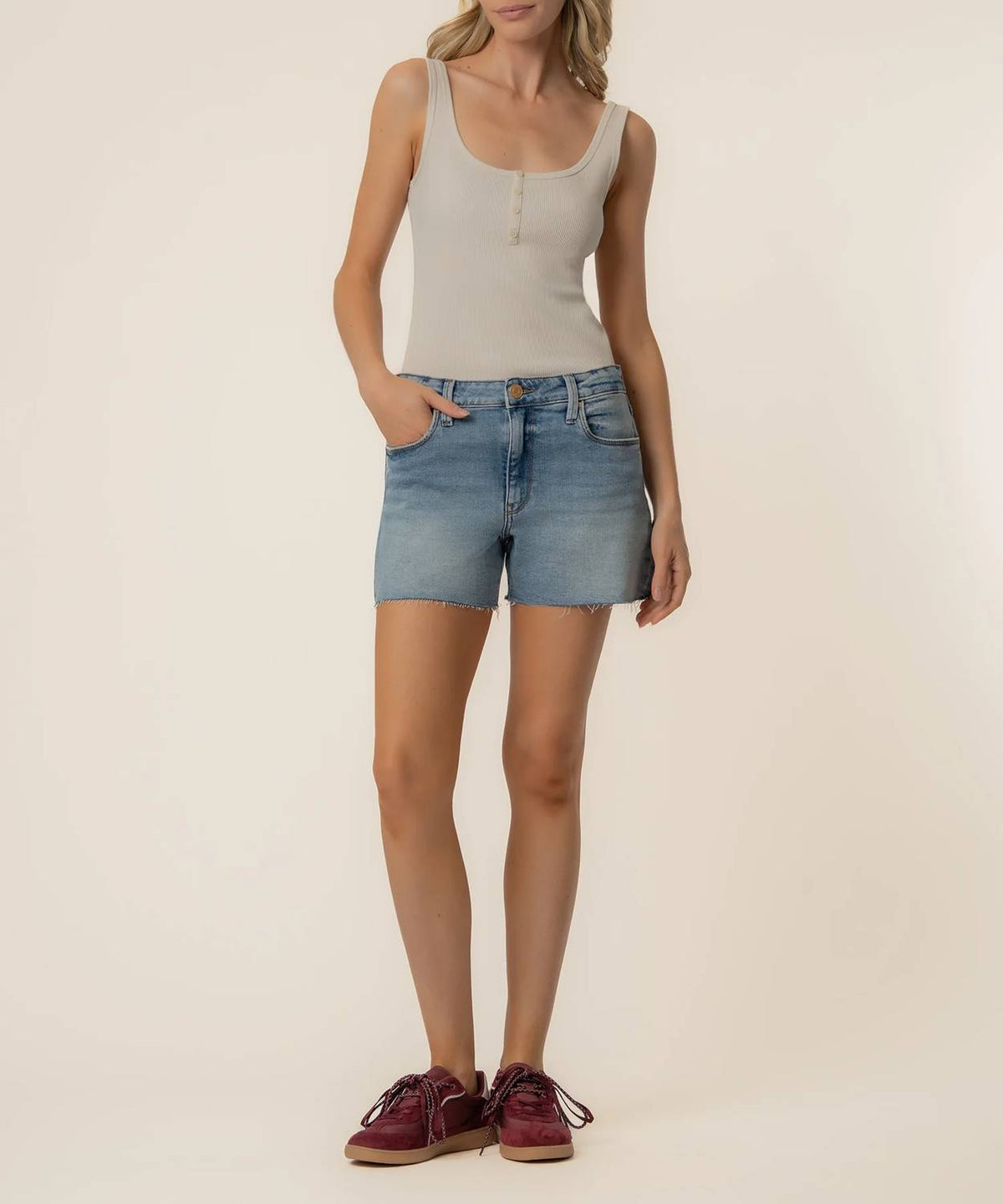 Kut From The Kloth - Jenny High Rise Kick Short With Raw Hem
