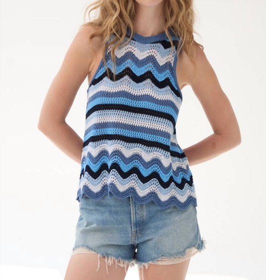 Autumn Cashmere - Wavy Stitch Halter Sweater Tank