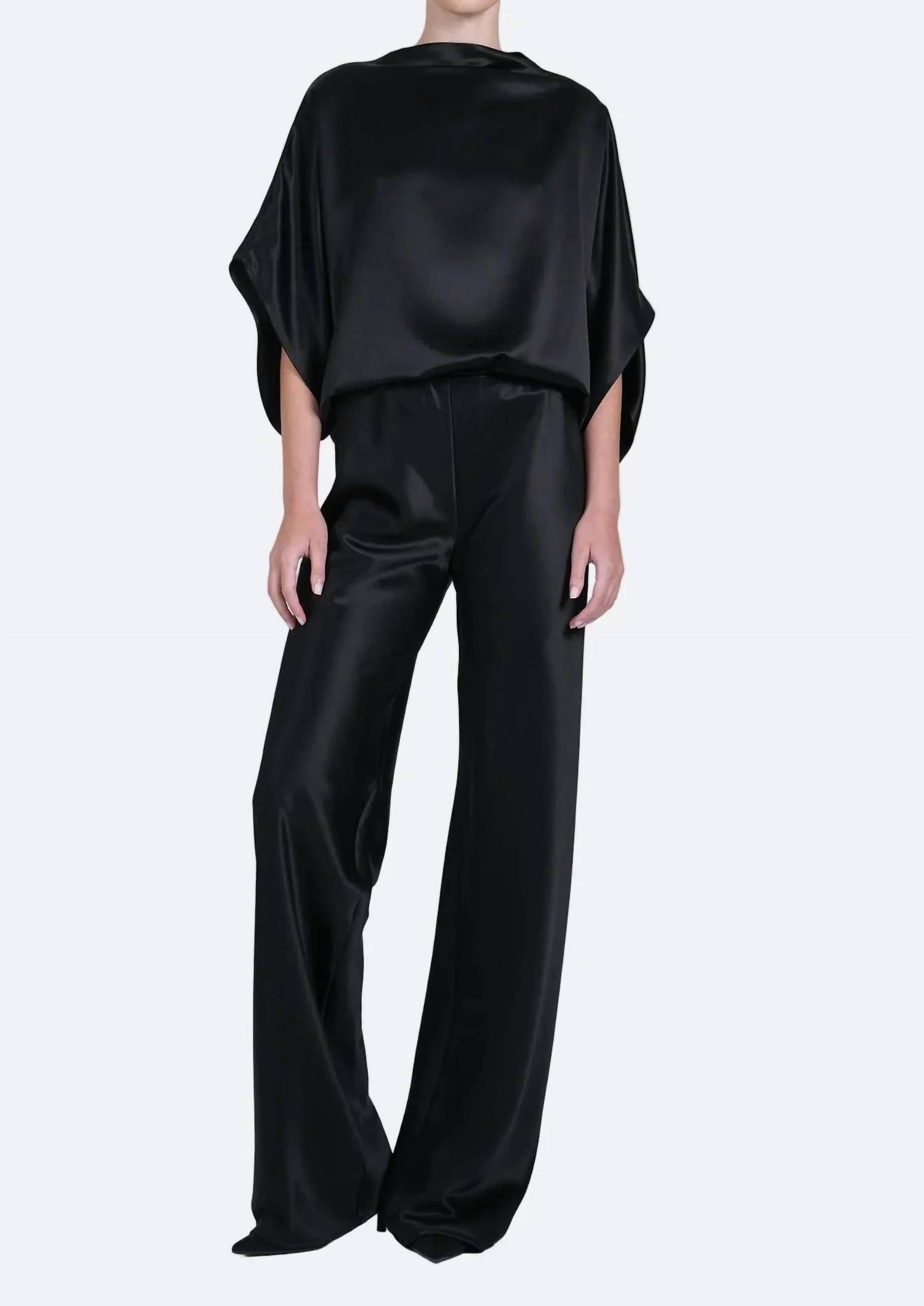 Nonchalant Label - Norma Elastic-waist Silky Trouser Pant