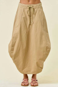 Doe And Rae - Side Tuck Detail Midi Skirt