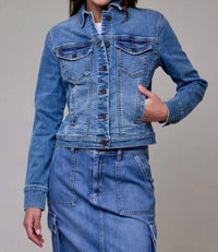 Hidden - Rebel Fitted Stretch Trucker Jacket