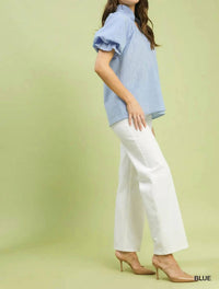 Umgee - Textured Puff Sleeve Top