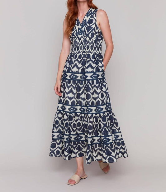 Charlie B - Printed Sleeveless Cotton Maxi Dress