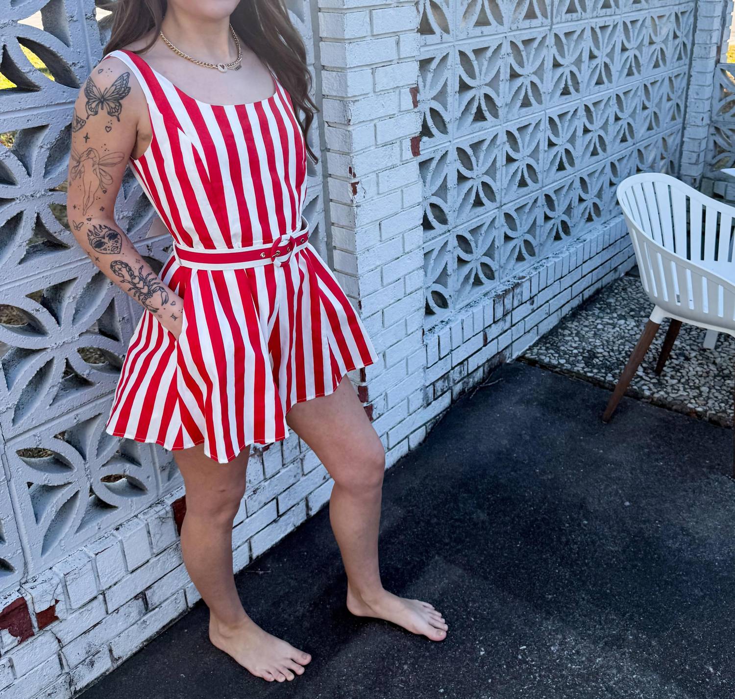 Prosperina - Stripe Alessandra Romper