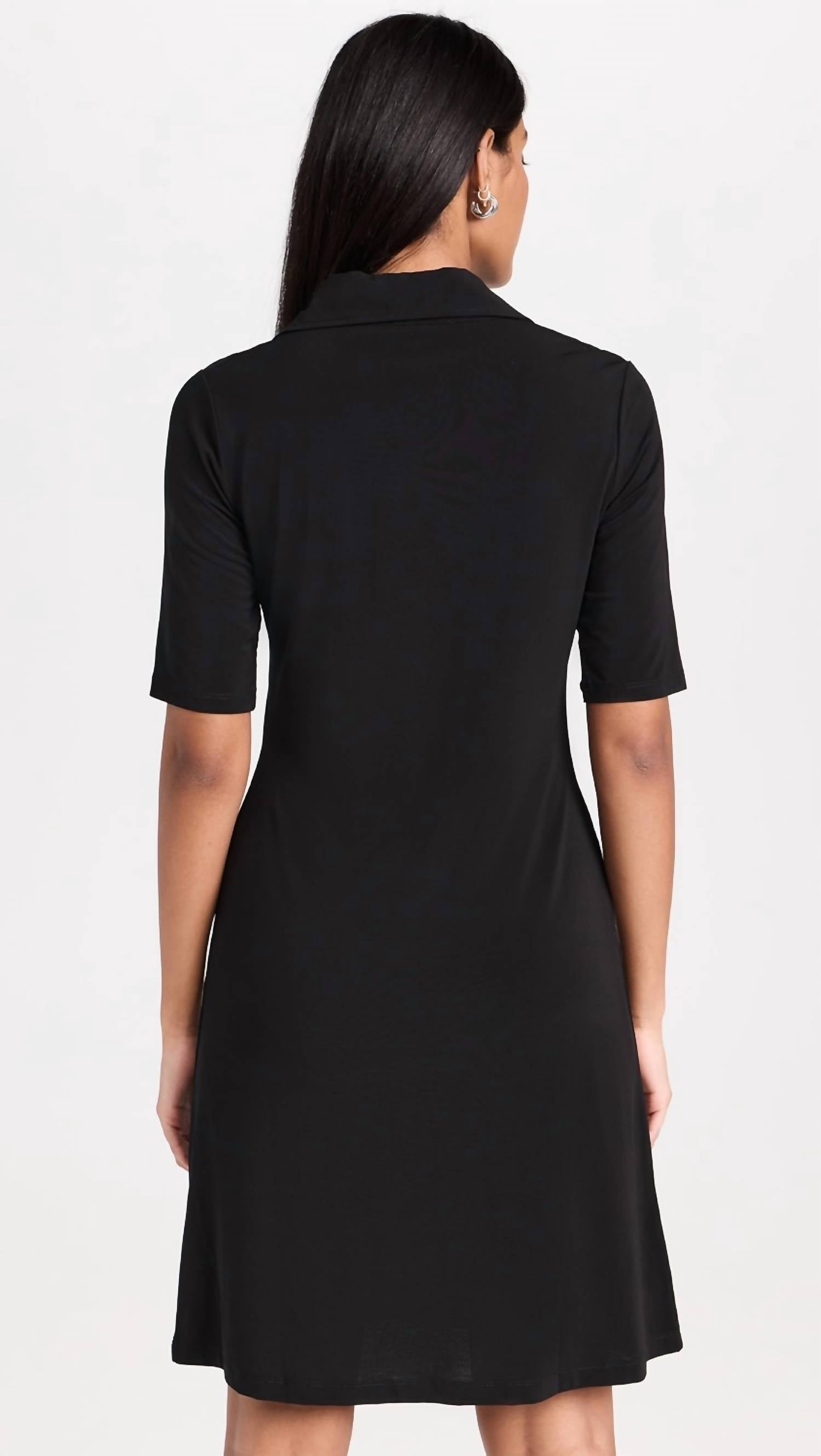 Vince - Elbow-sleeve Polo Dress
