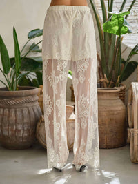 Aaron & Amber - Lace Pants With Shorts Lining