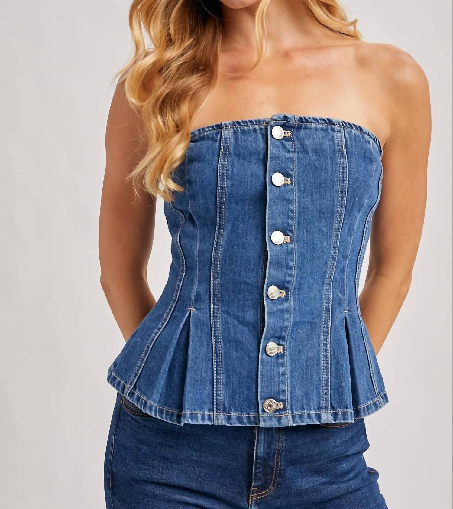 Bluivy - Cassidy Denim Corset Top