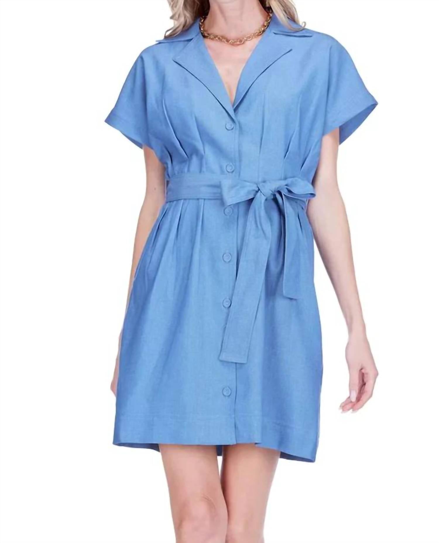Joy Joy - Waist Pleated Button Dress