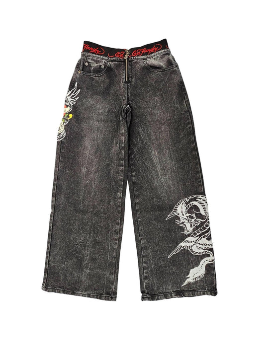 Ed Hardy - Women's LKS Dragon Front Zip Jean