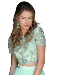 Sherri Hill - Beaded Tulle Lace Prom Dress