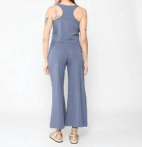 RIPLEY RADER Ponte Knit Tank Top in sea blue - women's tank top - alternate view