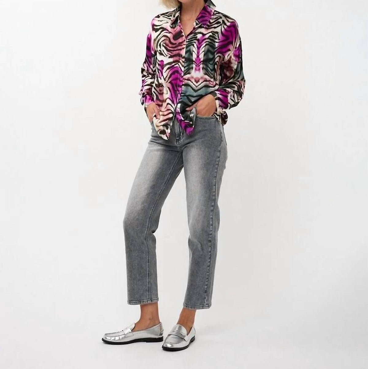 Esqualo - Zofia Zebra Print Blouse