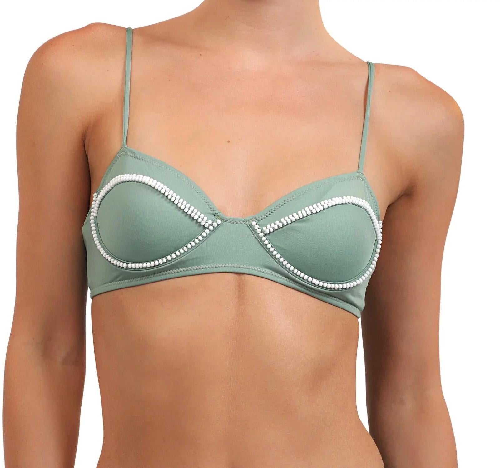 Sea Salt - Lime Bikini Top