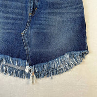 Free People Women's Ultra-distressed Mini Teaspoon Jeans Skirt in denim - women's skirt - alternate view