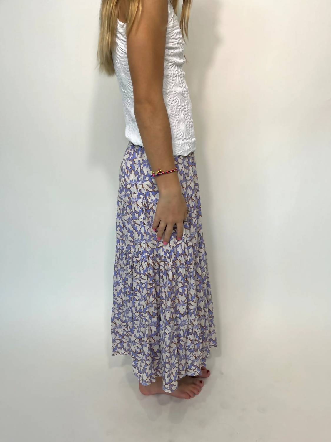 Khush Girls Belle Skirt in bloomcrest lavender - kids' skirt - alternate view