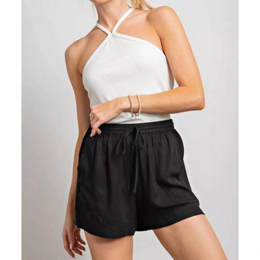 Kori - Women's Textured Drawstring Swing Short