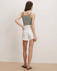 Veronica Beard - Ellis Crossover Waistband Denim Shorts