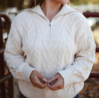 Sweet Lovely By Jen - Cabin Cable Knit Sweater