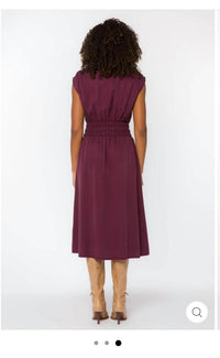 Velvet Heart Persa Midi Dress in malbec 1 - women's dress - detail view