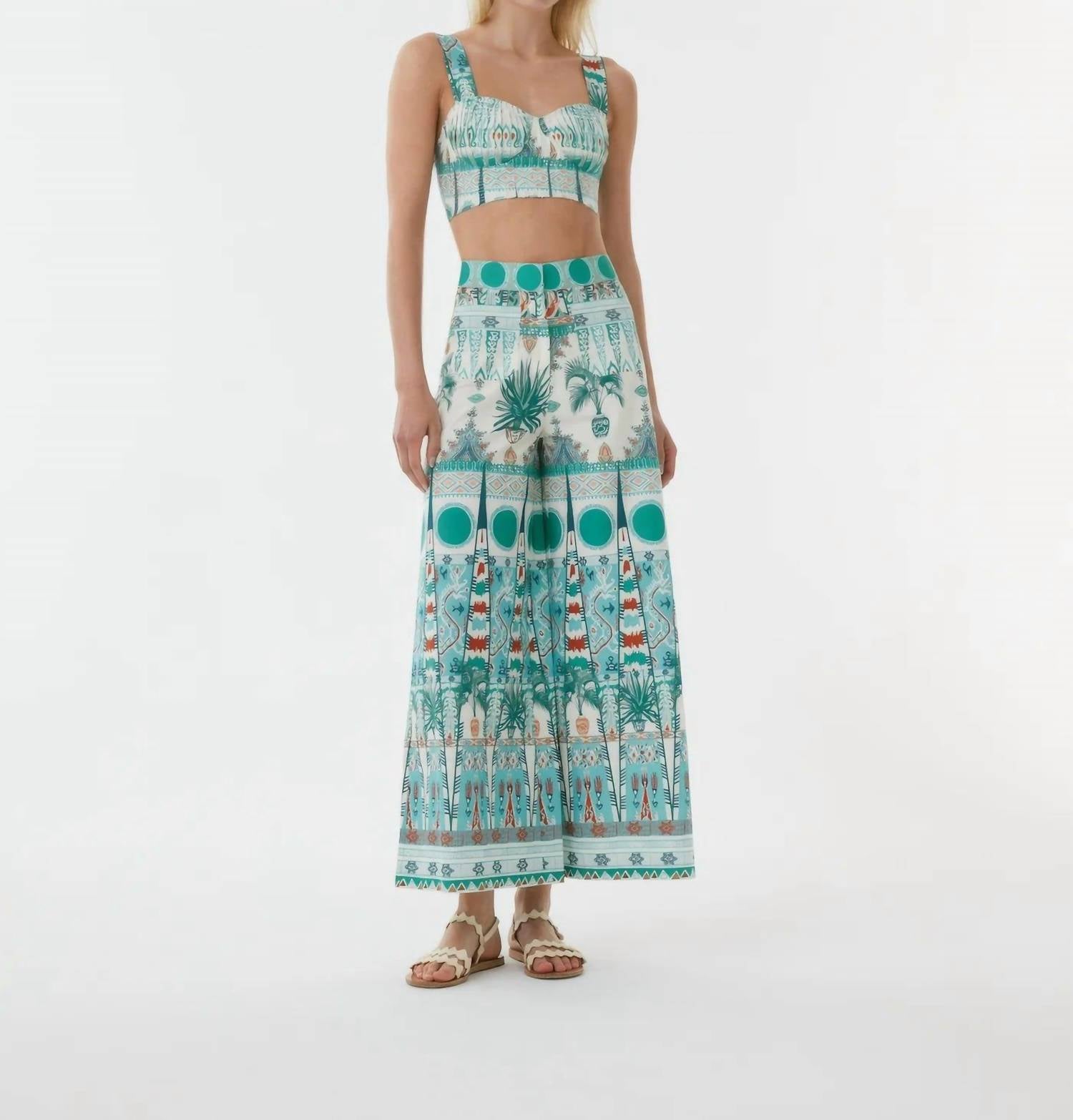 Emporio Sirenuse - Printed Wide Leg Pants