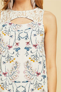 entro Floral Lace Dress in white multi - women's dress - view 5