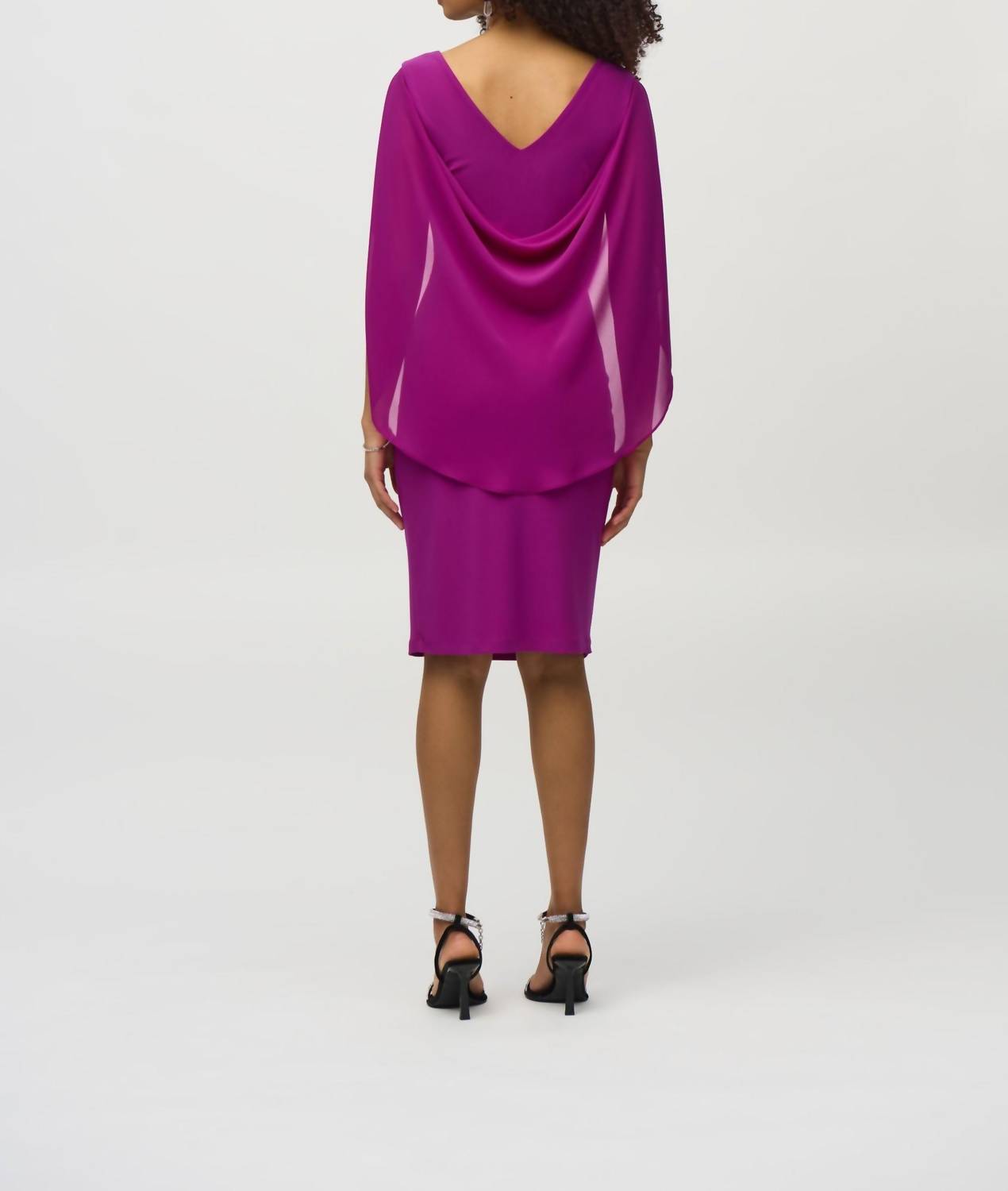 Joseph Ribkoff - Women's Empress Chiffon Overlay V-neck Sheath Dress