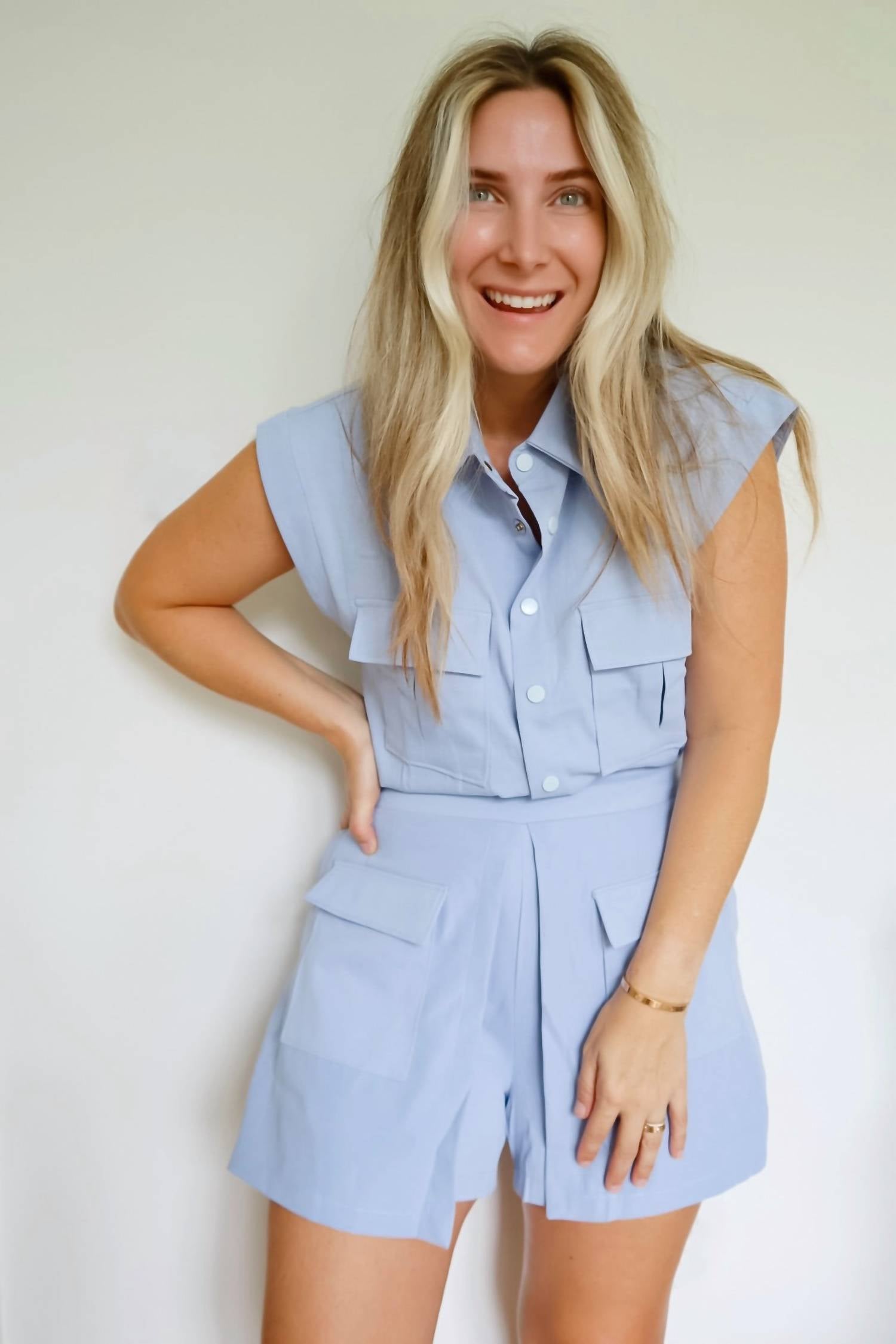 Jodifl - Lauren Utility Style Top & Skort Set