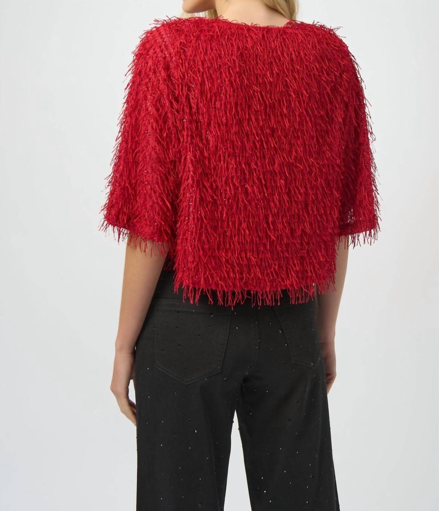 Joseph Ribkoff - Novelty Fringe Boxy Top