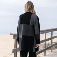Marble - Patterned Knit Cardigan Jacket