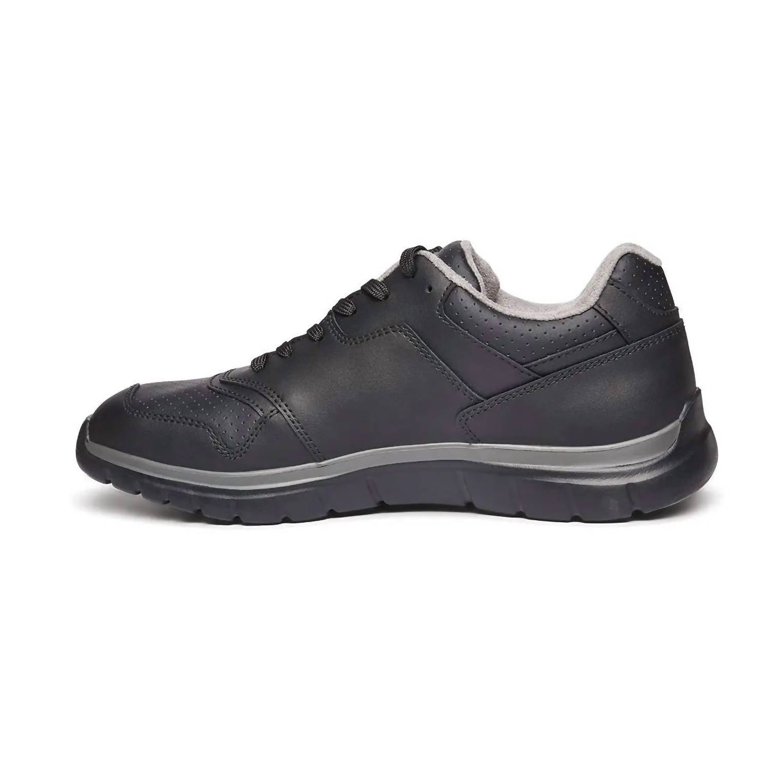 Anodyne Men's Sport Trainer Shoe in black - men's sneaker - detail view