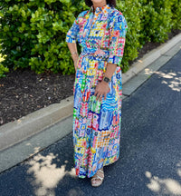 Vilagallo - Printed Capri Midi Dress