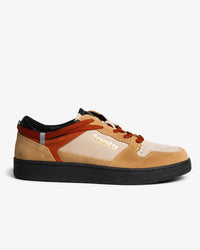 Freshy Men's Gorillaz Suede Casual Sneakers in jet black sand tan - men's sneaker