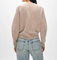 White + Warren - Cashmere Featherweight Button Henley Sweater