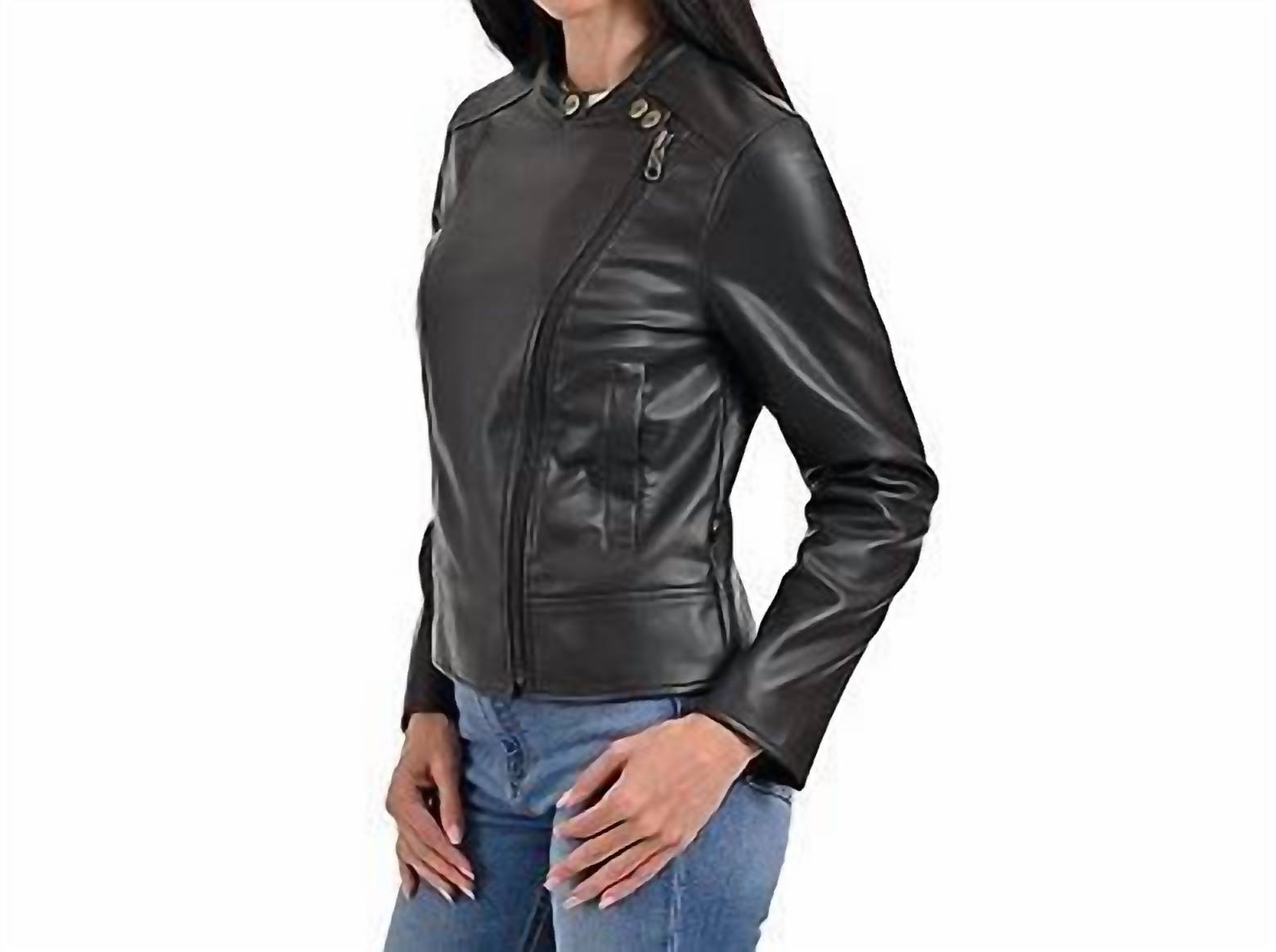 Lee - Faux Leather Racer Jacket