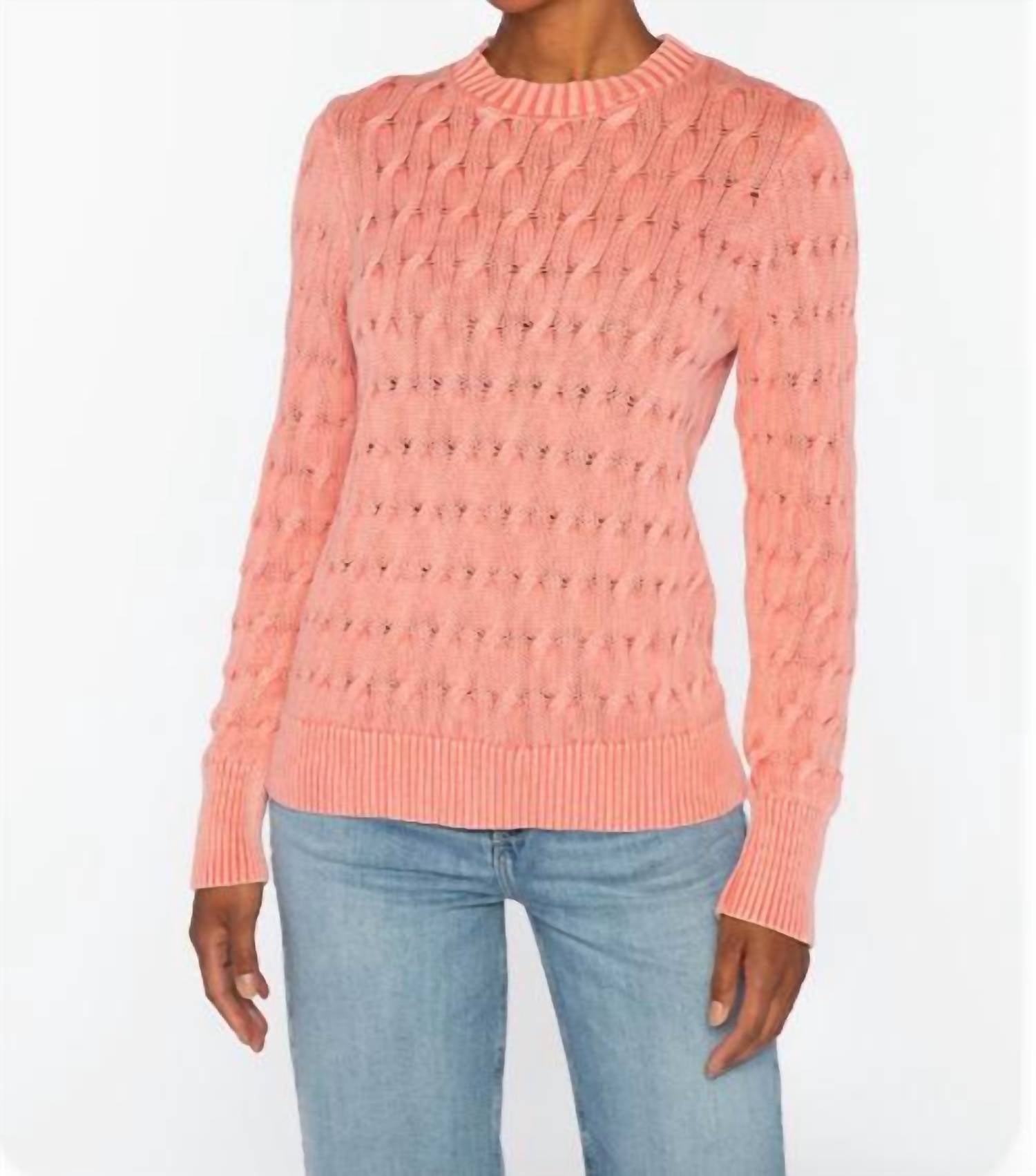 Kinross - Stonewash Cable Crew Top