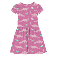 Kickee - Girls' Flutter Sleeve Twirl Dress with Pockets