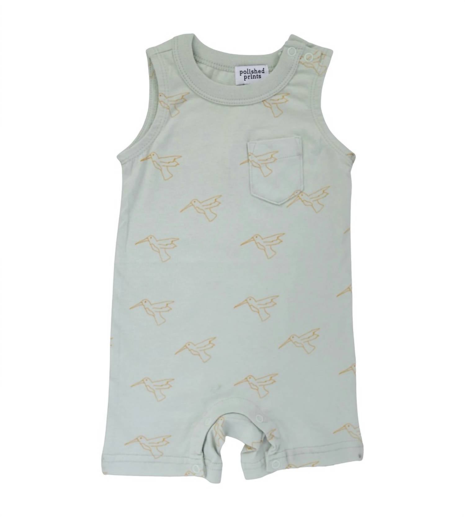 Polished Prints - Hummingbird Shorty Romper