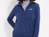 vineyard vines Dreamcloth Plaid Shoulder Shep Shirt in nautical navy - women's top