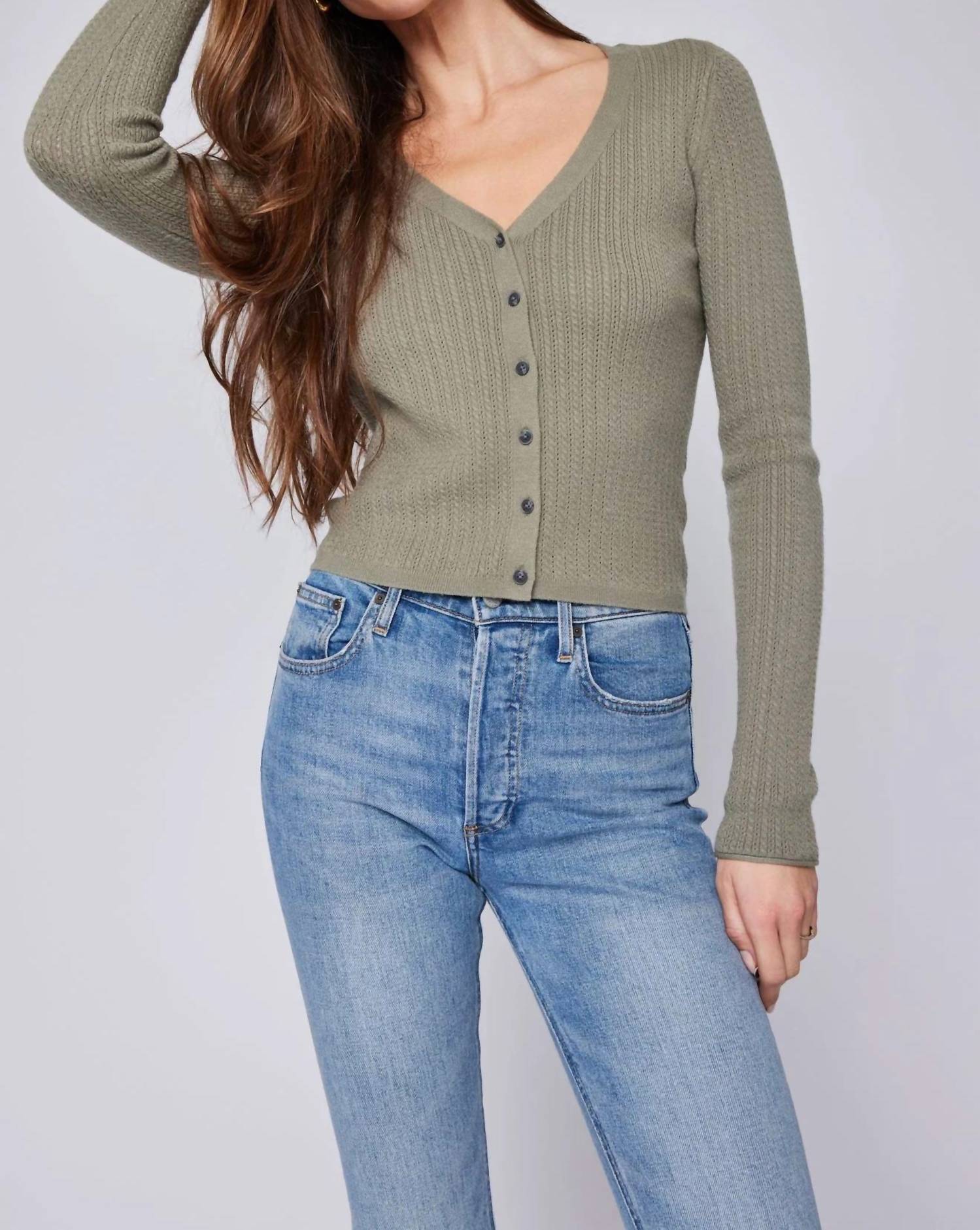 Gentle Fawn Mia Long Sleeve Top in sage - women's sweater