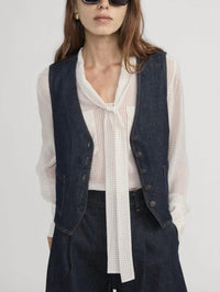 Frame - Denim Button Closure Jacket Vest