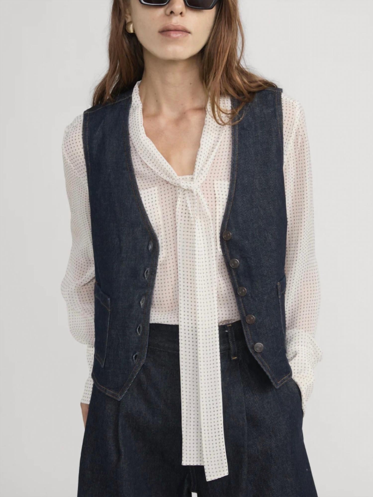 Frame - Denim Button Closure Jacket Vest