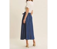 In February Effortless Mix Of Cozy And Polished Twofer Dress in cream denim - women's dress - view 4
