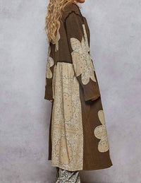 Pol - Gauze Floral Appliques Studded Long Jacket