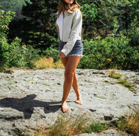 SAGE THE LABEL Bramble Cropped Barn Jacket in brown - women's jacket - alternate view
