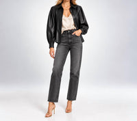 En Saison - Rylee Faux Leather Top