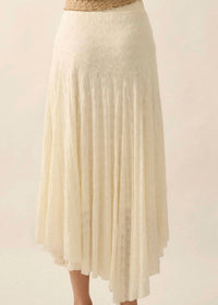 Promesa - Floral Embroidered Midi Skirt