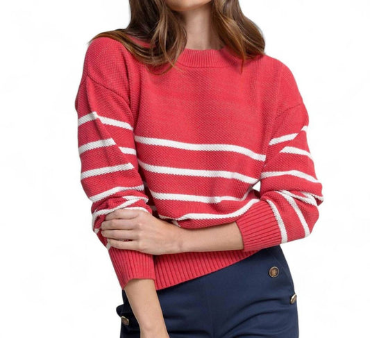 Southern Tide - haisley stripe crew neck sweater