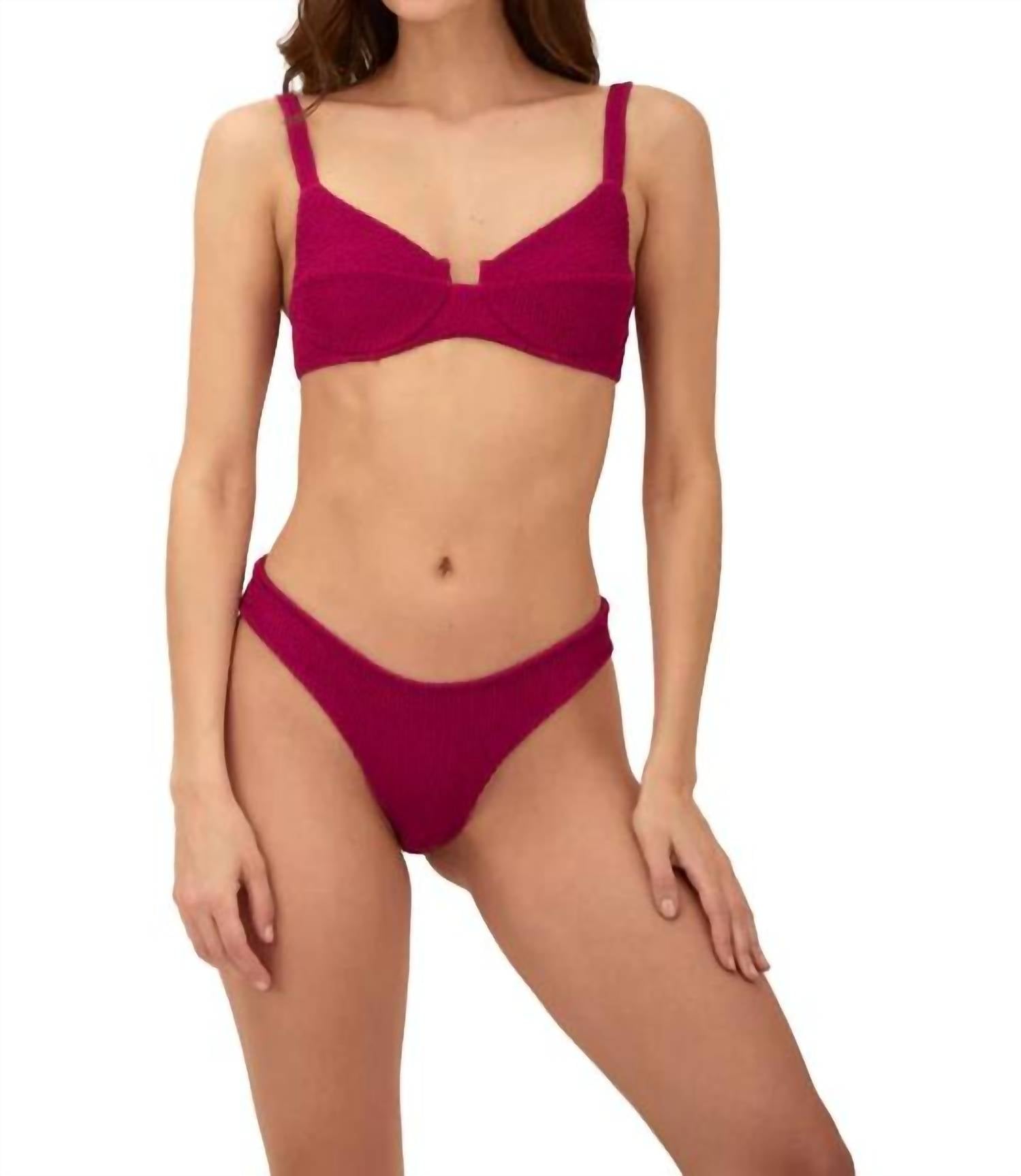 Malai - Textured Wave Paramount Bikini Bottom