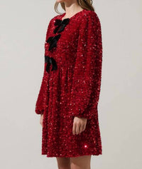 Sugarlips - Darla Sequin Glow Bow Mini Dress